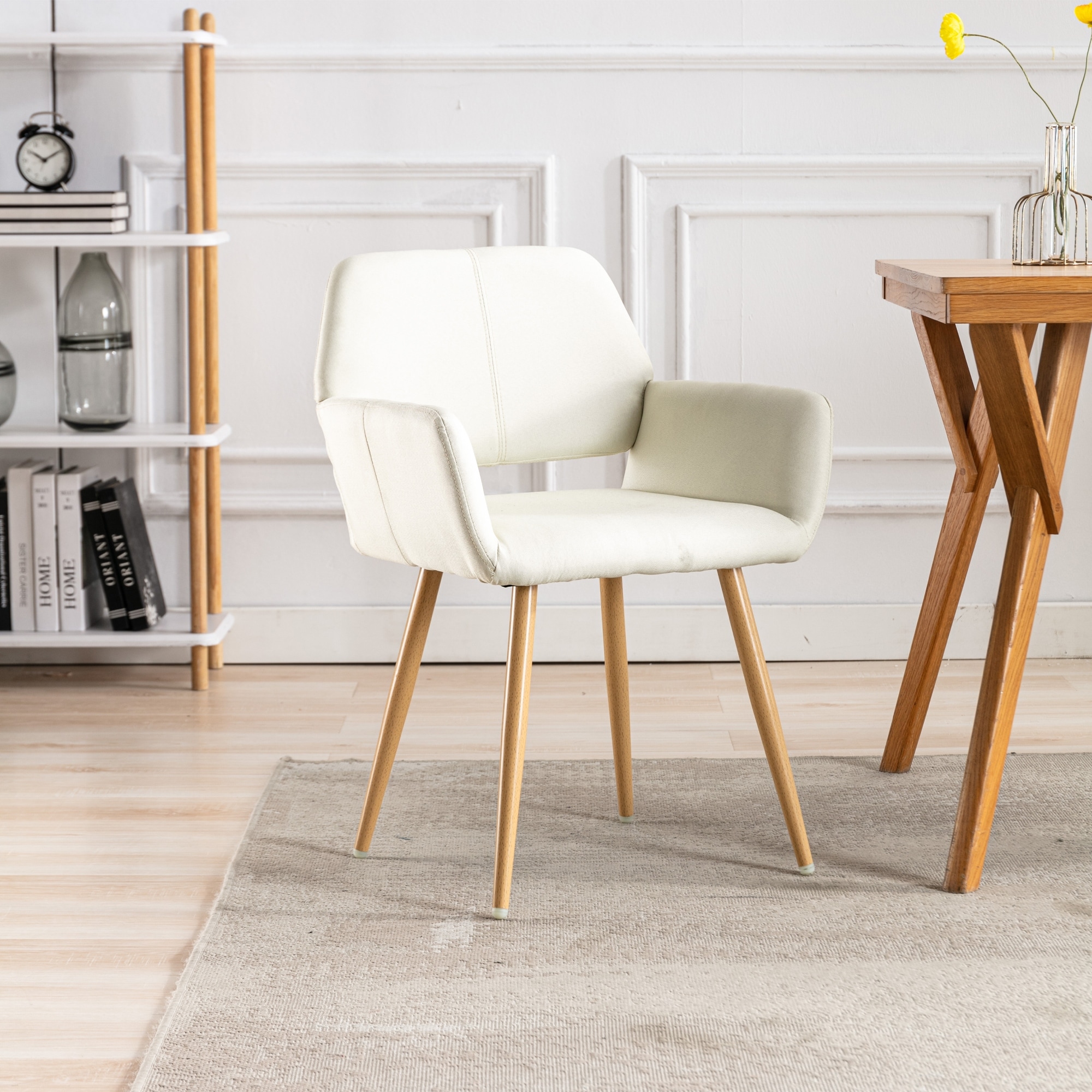 Small Modern Accent Chairs Dining Chairs Fabric Mid century
