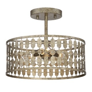 Trade Winds Lighting 3-Light Ceiling Light In Antique Gold