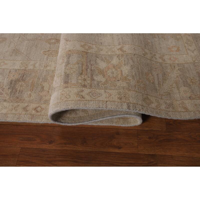 Transitional Oushak Vegetable Dye Turkish Rug Hand-Knotted Wool Carpet - 5'11"x 9'0"