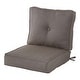preview thumbnail 33 of 74, Sunbrella 2-Piece Premium Deep Seat Outdoor Cushion Set Cast Shale