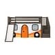 preview thumbnail 15 of 62, Max and Lily Classic Twin Low Loft with Stairs, Easy Slide and Curtain