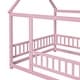 preview thumbnail 12 of 11, Full Size Wooden Bed House Bed with House Roof Frame