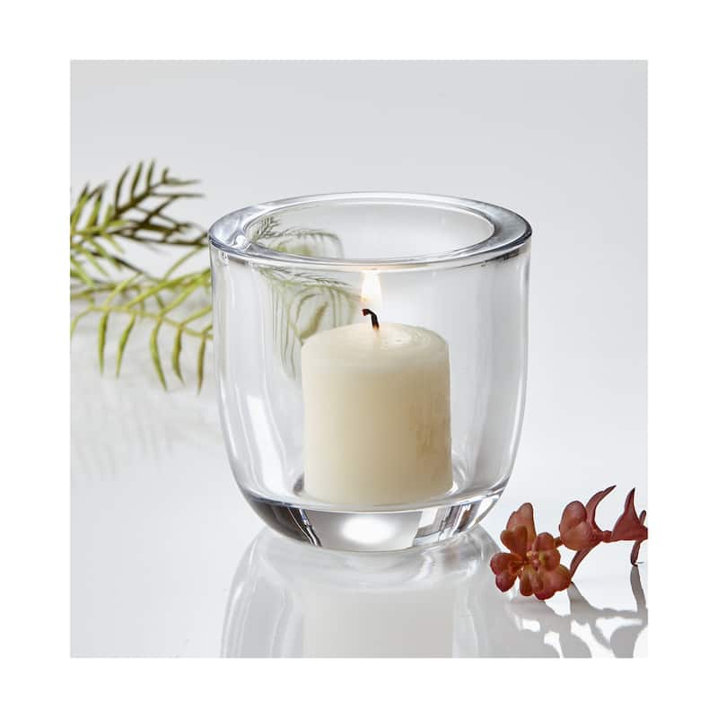 Chapel Mini Pillar 2x2 Ivory Candles Set Of 4 Unscented Paraffin Wax Drip-Free Long Burning 12 Hours