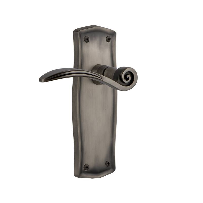 Nostalgic Warehouse Swan Passage Door Lever Set with Prairie Rose for
