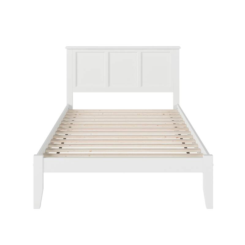 Platform Bed - Solid Hardwood Frame & Open Footboard - Sturdy & Stylish Design