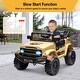 preview thumbnail 2 of 5, Ride on Truck Car w/Remote Control 3 Speeds Yellow
