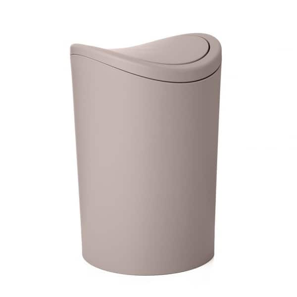 Superio Swing Top Bathroom Trash Can - Tan