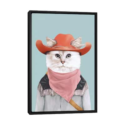 iCanvas "Rodeo Cat" by Animal Crew Framed Canvas Print