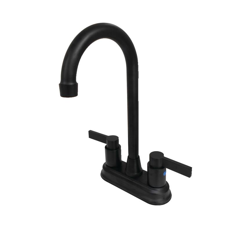 Kingston Brass NuvoFusion 4 in. Centerset Bar Faucet - Matte Black