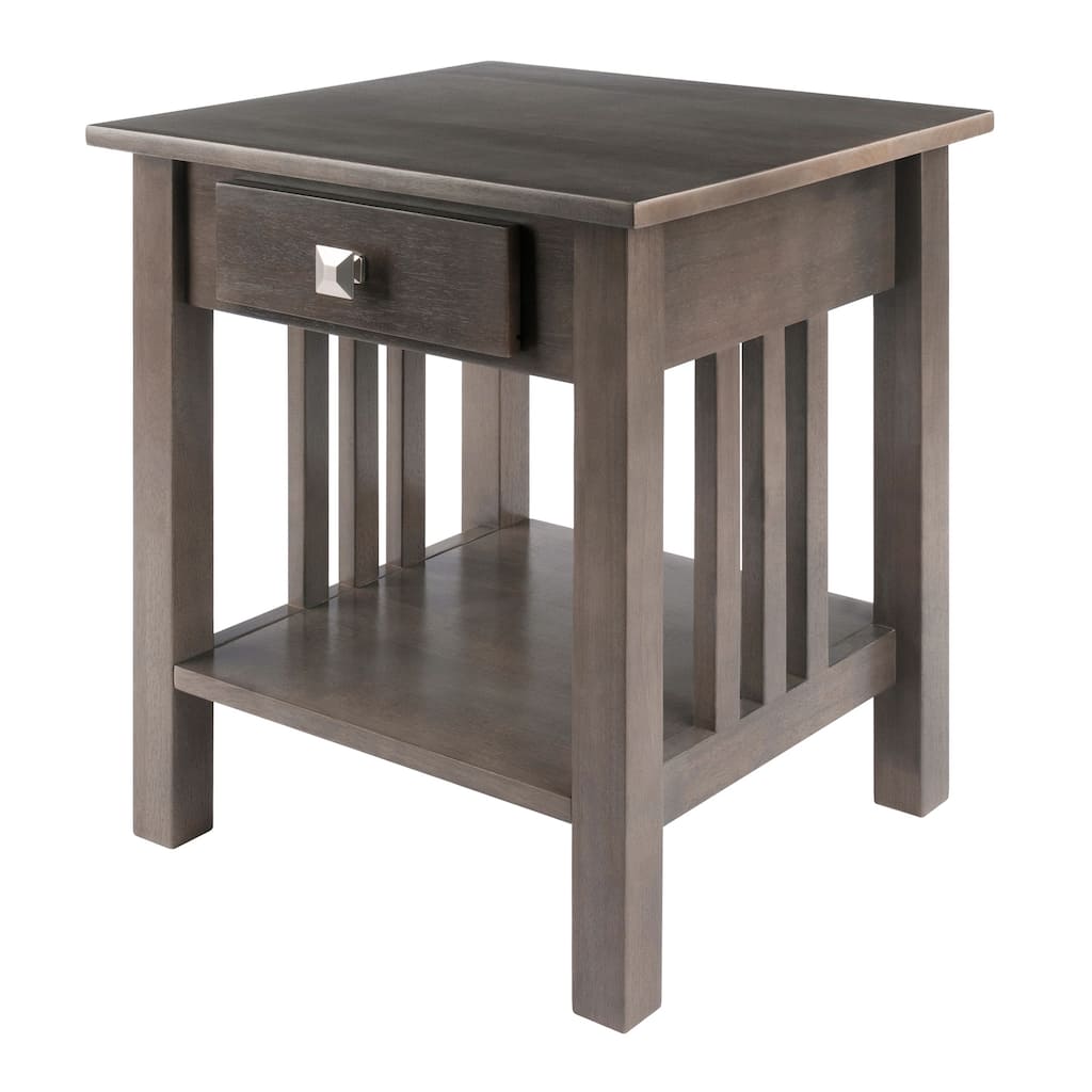 Stafford Accent Table, Oyster Gray - 19.92 x 18.98 x 22.05 inches