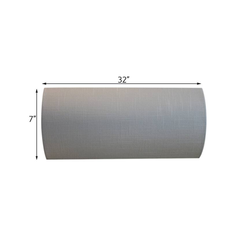 Moderne Vanity Light Cover Conversion Kit, 32"W White Textured Fabric Shade - DIY Upgrades Hollywood Lights (No Wiring) - 32 IN