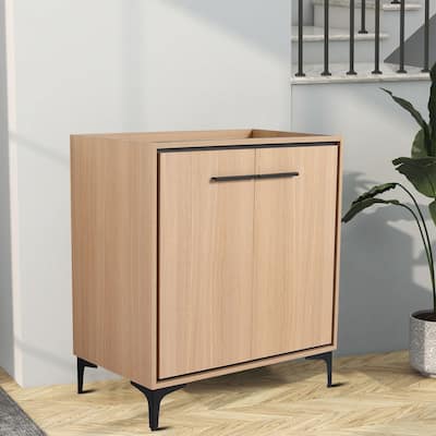 Minimalist Design Wooden Vanity with Metal Legs