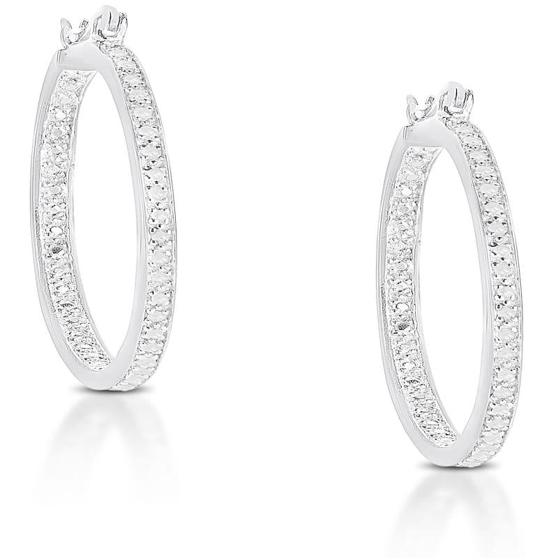 Victoria Townsend Diamond Accent Hoop Earring