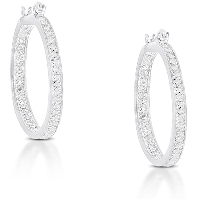 Victoria Townsend Diamond Accent Hoop Earring