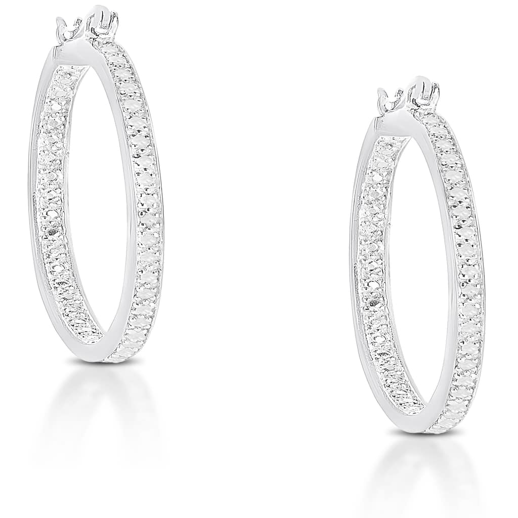 Victoria Townsend Diamond Accent Hoop Earring