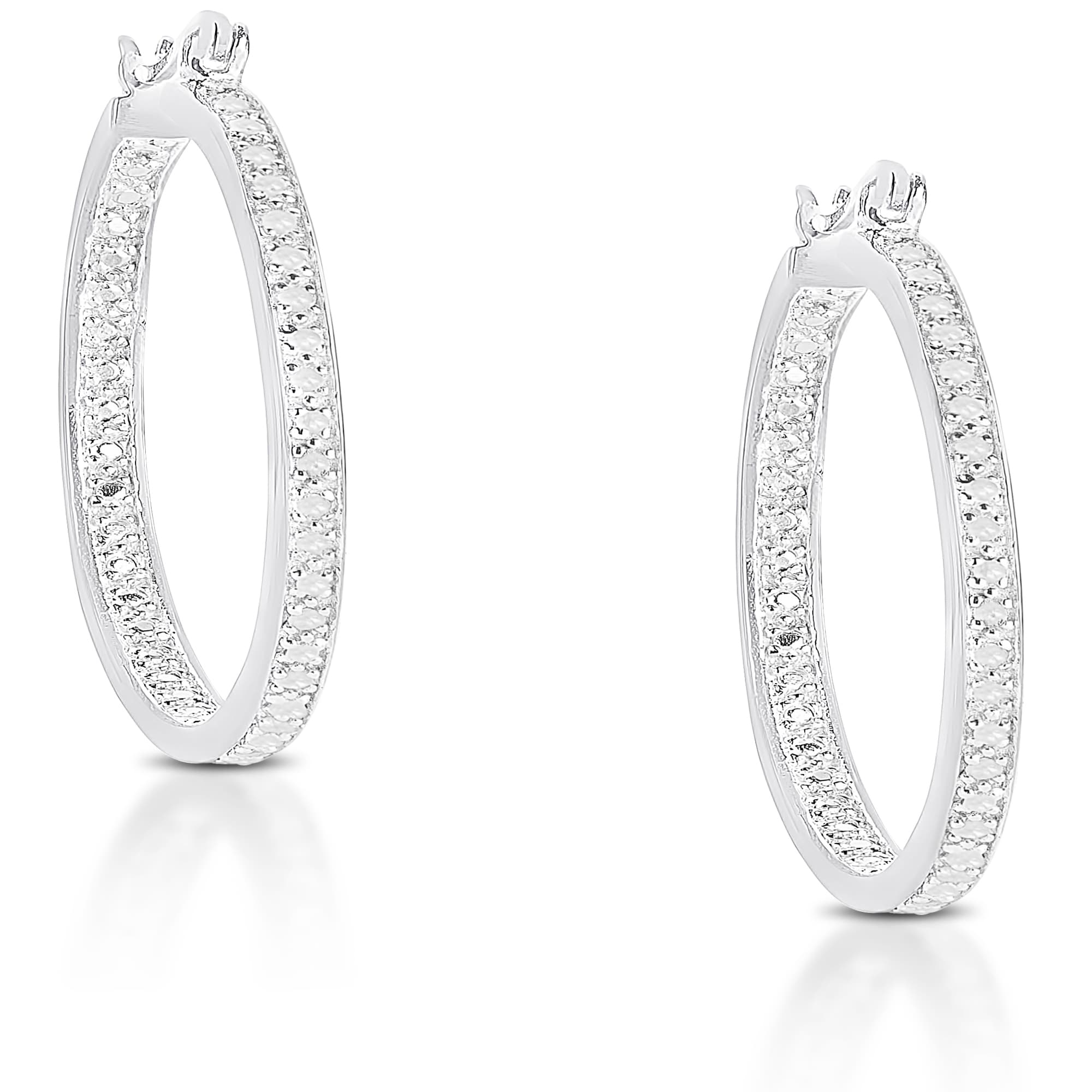 Victoria Townsend Diamond Accent Hoop Earring