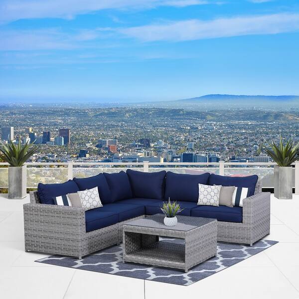 Kensington 6 Piece Sectional Seating Group with Cushions Bed Bath & Beyond 31249315