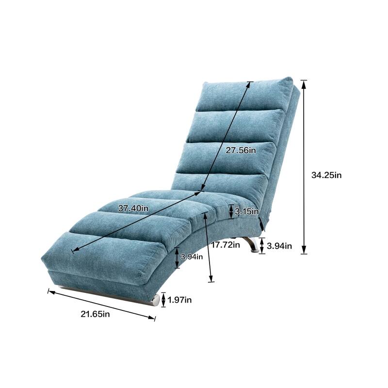 Linen Long Chaise Lounge Massage Recliner