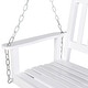 preview thumbnail 8 of 38, VEIKOUS 4 ft. Outdoor Wood Hanging Patio Porch Swing with Chains for 2 Person