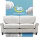 Serta Copenhagen 73" Sofa Couch for Two People, Pillowed Back Cushions and Rounded Arms, Durable Modern Upholstered Fabric
