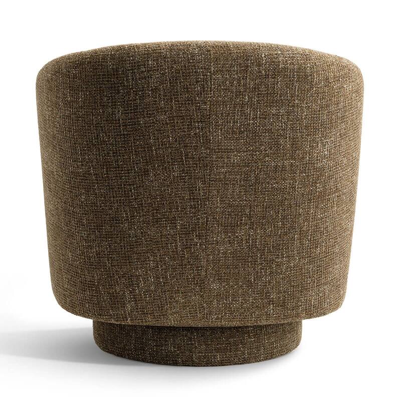 360° Tweed Swivel Barrel Accent Chair
