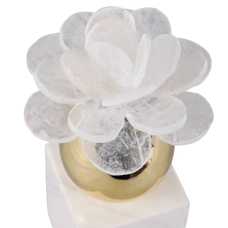 Marble Statue Elegant Floral Decorative Sculpture Object Home Decor