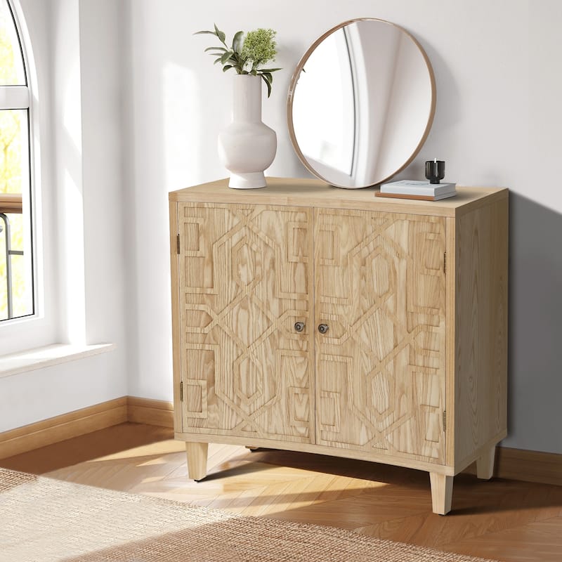 Christopher Knight Home - Rowan 2-Door Storage Accent Cabinet with Adjustable Shelves - Natural