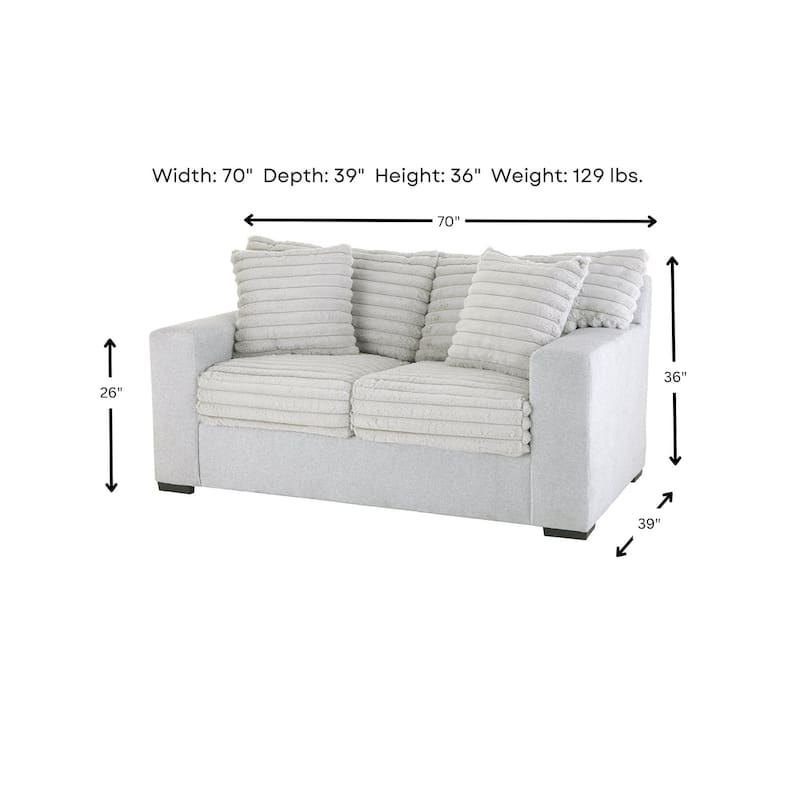 Woodhaven Furniture Studio Cord Loveseat