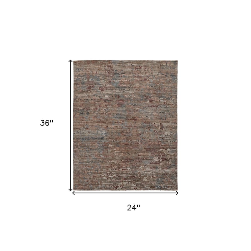 Yelal Abstract Soft Durable Area Rug By HomeRoots - 2' x 3'