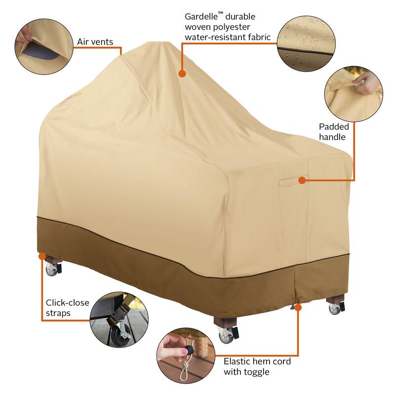 Classic Accessories Veranda Water-Resistant 60 Inch Kamado Ceramic BBQ Grill Cover