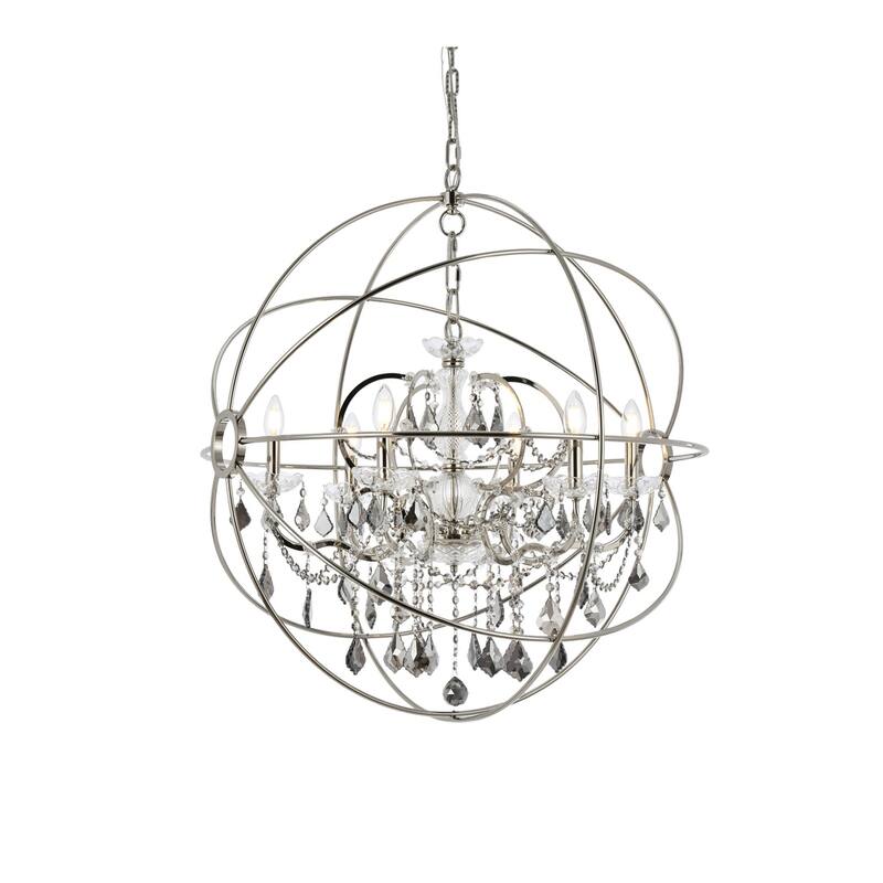 Royce Edge 6-Light Polished Nickel Chandelier