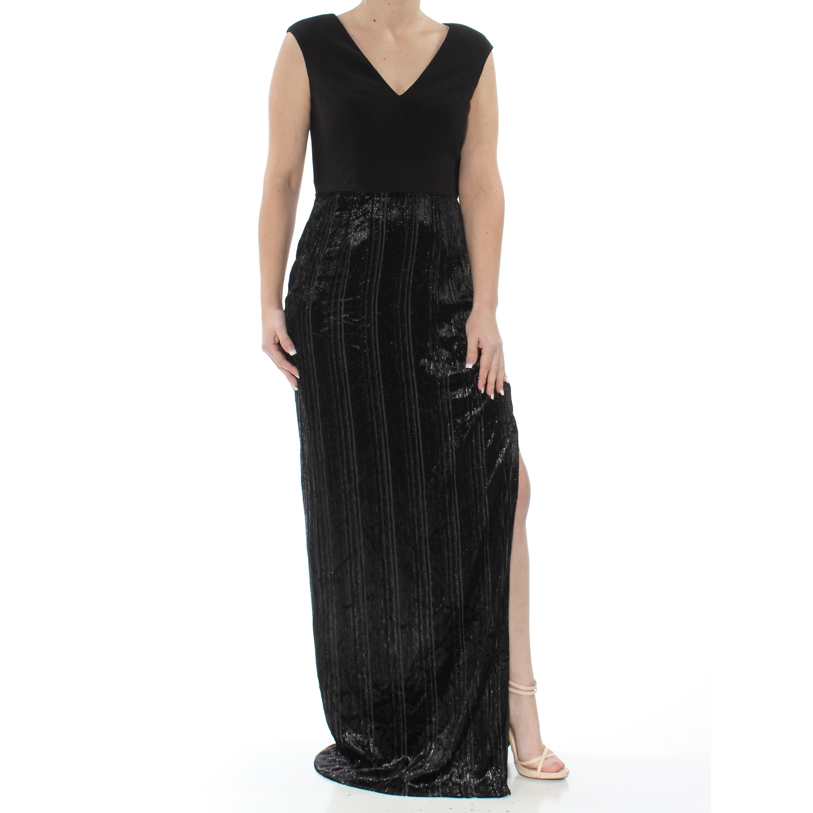 adrianna papell black gown