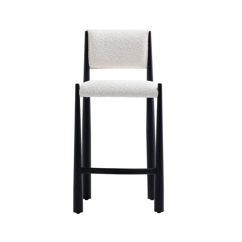 Manhattan Comfort Lennor Metal Boucle Counter Stool