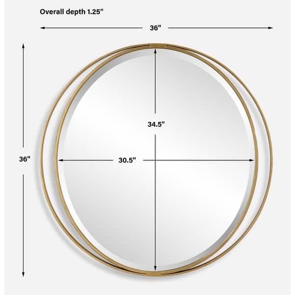 Uttermost 09991 Rhodes 36" Diameter Oval Framed Bathroom Mirror