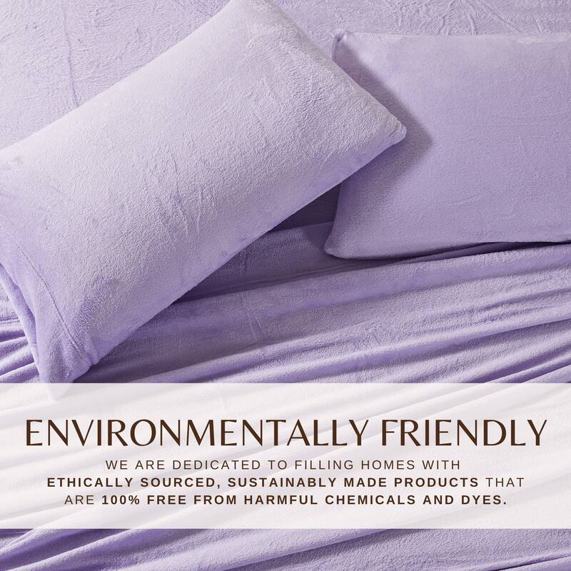 Linery & Co. Ultra Soft & Cozy Velvet Plush Fleece Printed Sheet Set