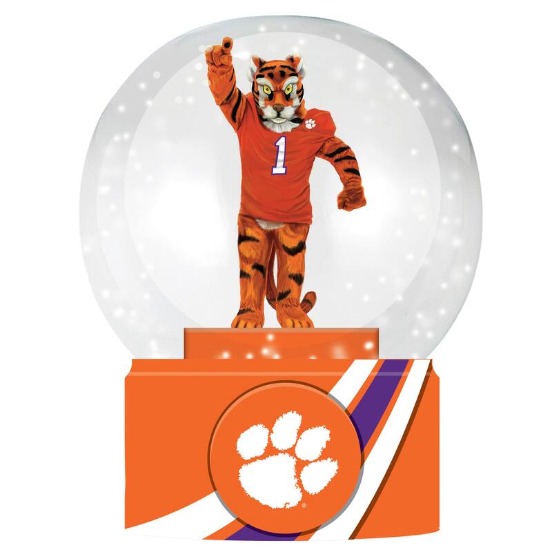 Clemson University 5 in. Glass Tabletop Snow Globe