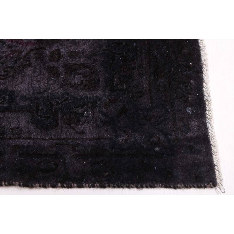 ECARPETGALLERY Hand-knotted Color Transition Black, Light Grey Wool Rug - 9'6 x 14'3