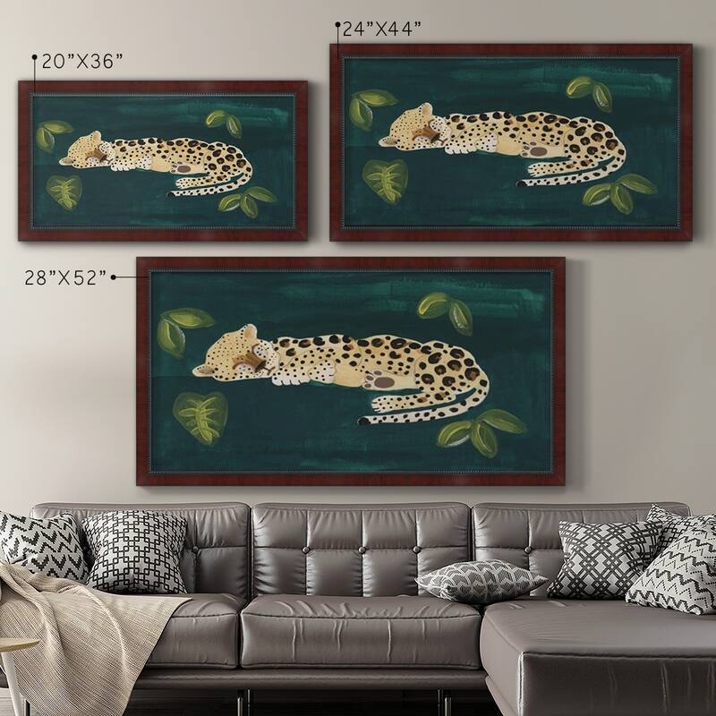 Lethargic Leopard II Premium Framed Canvas- Ready to Hang