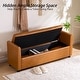 preview thumbnail 4 of 6, Velvet/Leather Storage Bench for Bedroom,End of Bed Bench for King Size Bed, Modern Upholstered Long Ottoman Bench for Entryway