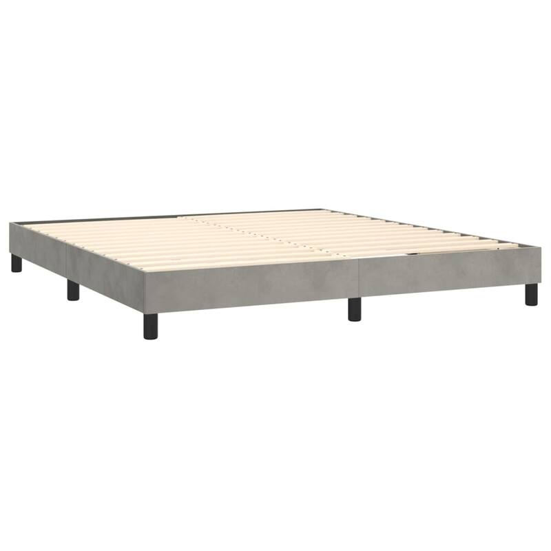vidaXL Bed Frame Box Spring Platform Bed with Mattress for Bedroom Velvet