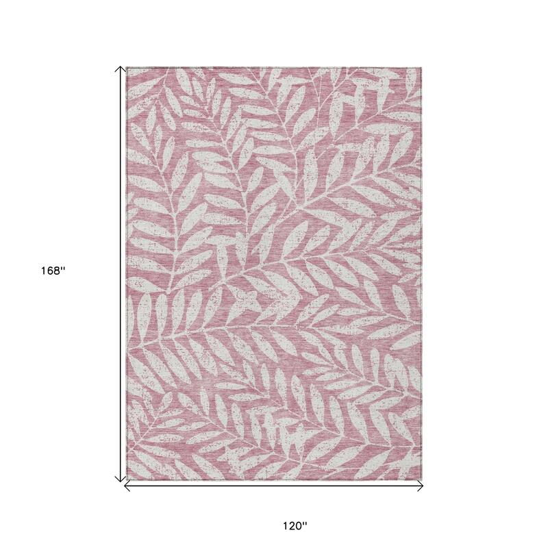 HomeRoots Floral Transitional Rectangle Outdoor Rug