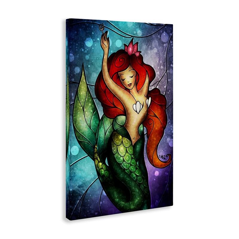 Stupell Undersea Dreaming Mermaid Canvas Wall Art Design By Mandie Manzano