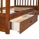 preview thumbnail 11 of 48, Twin-Over-Twin Bunk Bed with 2 Storage Drawers, Solid Wood Bunk Bed with Guardrail and Built-in Ladder, for Kids Teens Adult