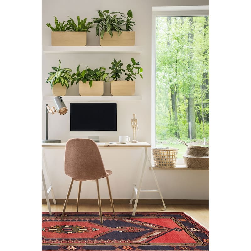 ECARPETGALLERY Hand-knotted Andelz Red Wool Rug - 3'3 x 4'9