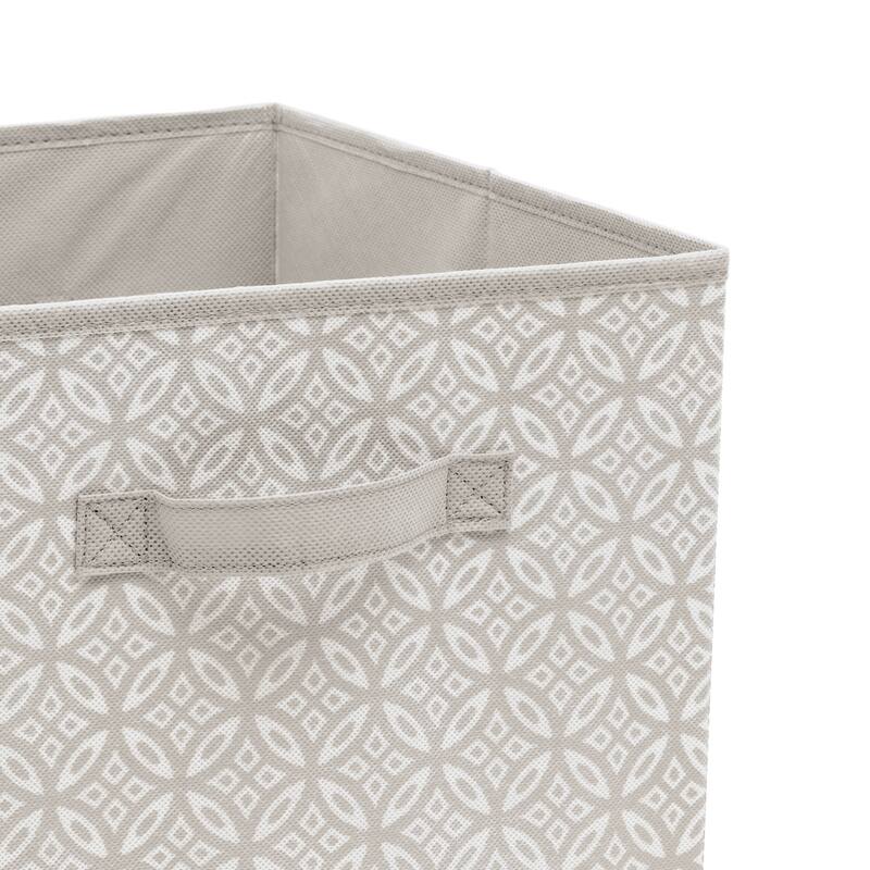 Simplify Boho Collapsible Storage Cube in Grey - 12" x 12" x 12"