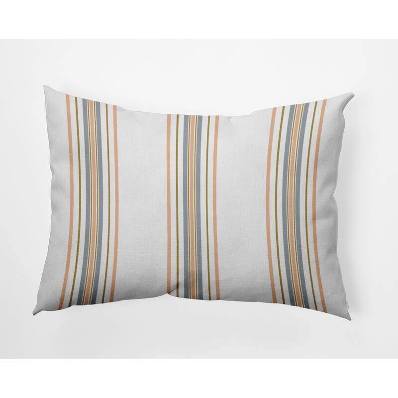 Smart Stripes Indoor/Outdoor Throw Pillow - Peach - 14" x 20"