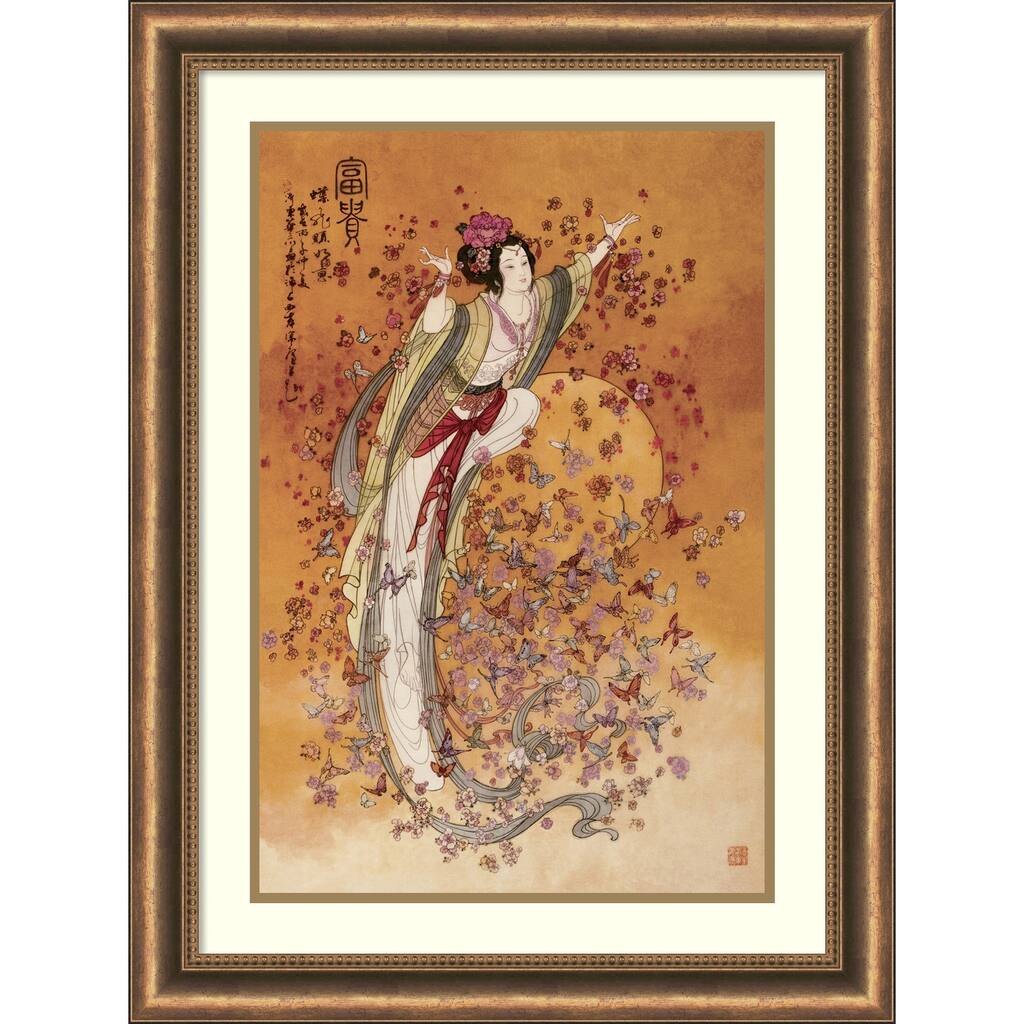 Framed Art Print 'Goddess of Wealth' by Chinese 24 x 32-inch