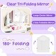 preview thumbnail 11 of 20, Kids Vanity Table and Chair Set with Removable Tri-Folding Mirror - 41" x 16" x 46"