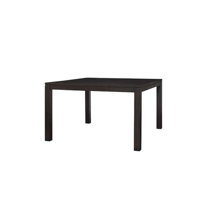 Modern Wood Counter Height Kitchen Dining Table, Black - Large