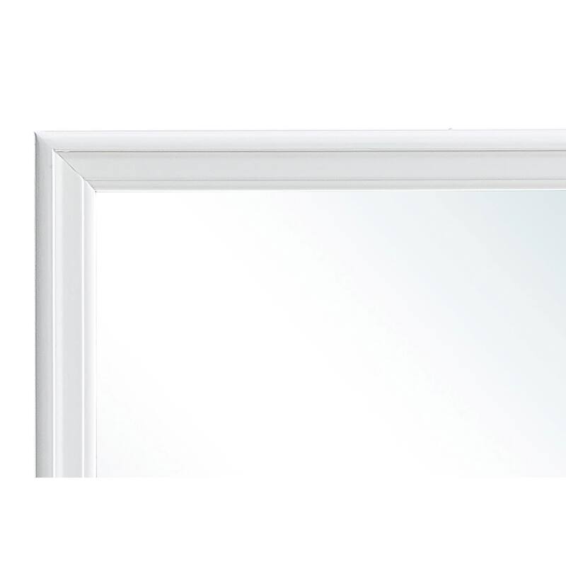 Wooden Framed Square Dresser Wall Mirror - 38" - Silver